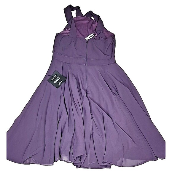 NWT Lulus Forevermore Dusty Purple Halter Sleeveless Skater Dress Small - Picture 6 of 8